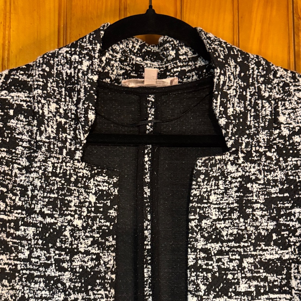 Philosophy from Anthropologie Black and White Knit Long Cardigan - Picture 4 of 11